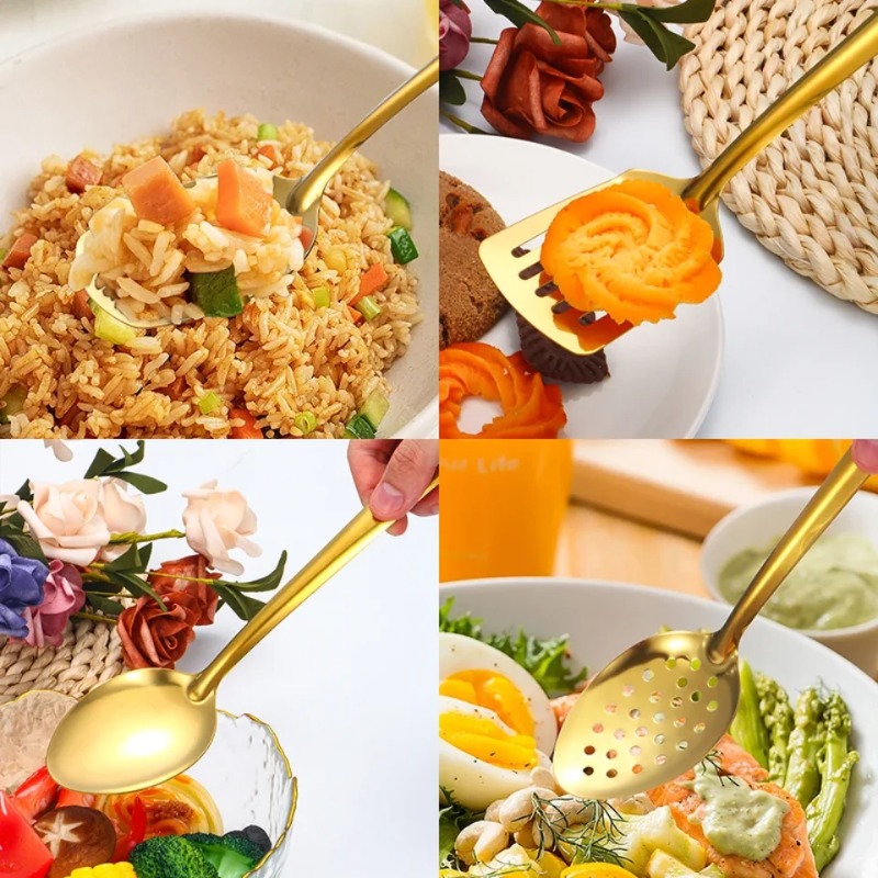 Gold Cooking Utensils,Titanium - Kitchen Gadgets Gold review and price